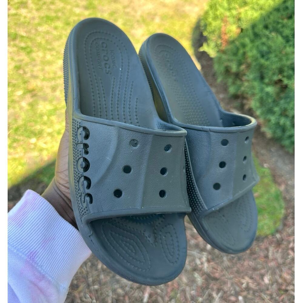 Crocs Unisex Baya II Adult Slides Size M8 W10‎ Black Sandals - Picture 11 of 17